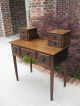 Antique English Tiger Oak Dressing Table Vanity Dresser Writing Desk W/ Drawers 1800-1899 photo 2