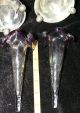 Art Deco Chrome Glass Amethysts Tulip Vases Period Art Deco photo 10