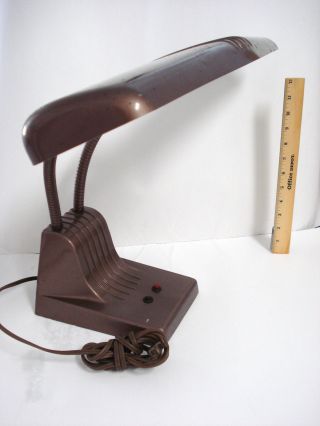 Dazor Mid - Century Industrial Double Gooseneck Desk Lamp Light Model 1000 photo