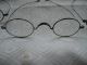 3 Pair Antique 1898 Long Arm Wire Rim Spectacles Eye Glasses 2 Leather Cases Optical photo 2