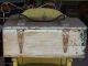 Primitive Wood Case Dovetail Tool Box Hinged Hasp Leather Belt Strap Handmade Primitives photo 3