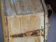 Primitive Wood Case Dovetail Tool Box Hinged Hasp Leather Belt Strap Handmade Primitives photo 7