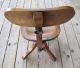 Unique Antique Adjustable Cast Iron And Oak Swivel,  Rolling Desk Chair 1900-1950 photo 3