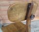 Unique Antique Adjustable Cast Iron And Oak Swivel,  Rolling Desk Chair 1900-1950 photo 4
