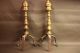 Antique Early 19th Century Brass Beehive Federal Andirons - Fire Dogs Fireplaces & Mantels photo 7