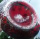 Stylish Decorative Art Lush Silver Overlay Ruby Glass Pierrot Jester Bowl 14 