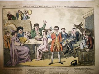 1805 Laurie & Whittle Broadside Ballad Color Caricature At Covent Garden - Rare photo