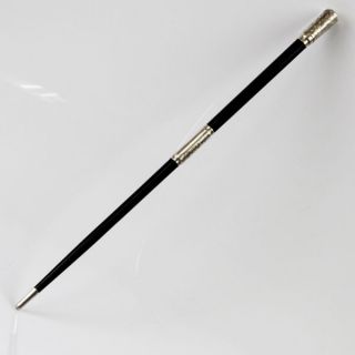 Unique Sterling Silver Mounted Ebony Wood Travelling Conductor Baton London 1923 photo
