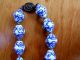 Fine Old Chinese China Porcelain Beads Blue White Necklace Scholar Jewelry Art Necklaces & Pendants photo 1