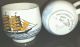 Saki Tea Cups Set 4 Hand Painted Signed By Artist Sail Ship Ocean Vintage Glasses & Cups photo 1