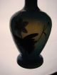 Antique Continental Bristol Opaque Opaline Blue Enamel Glass Vase Pair C1875 Vases photo 5