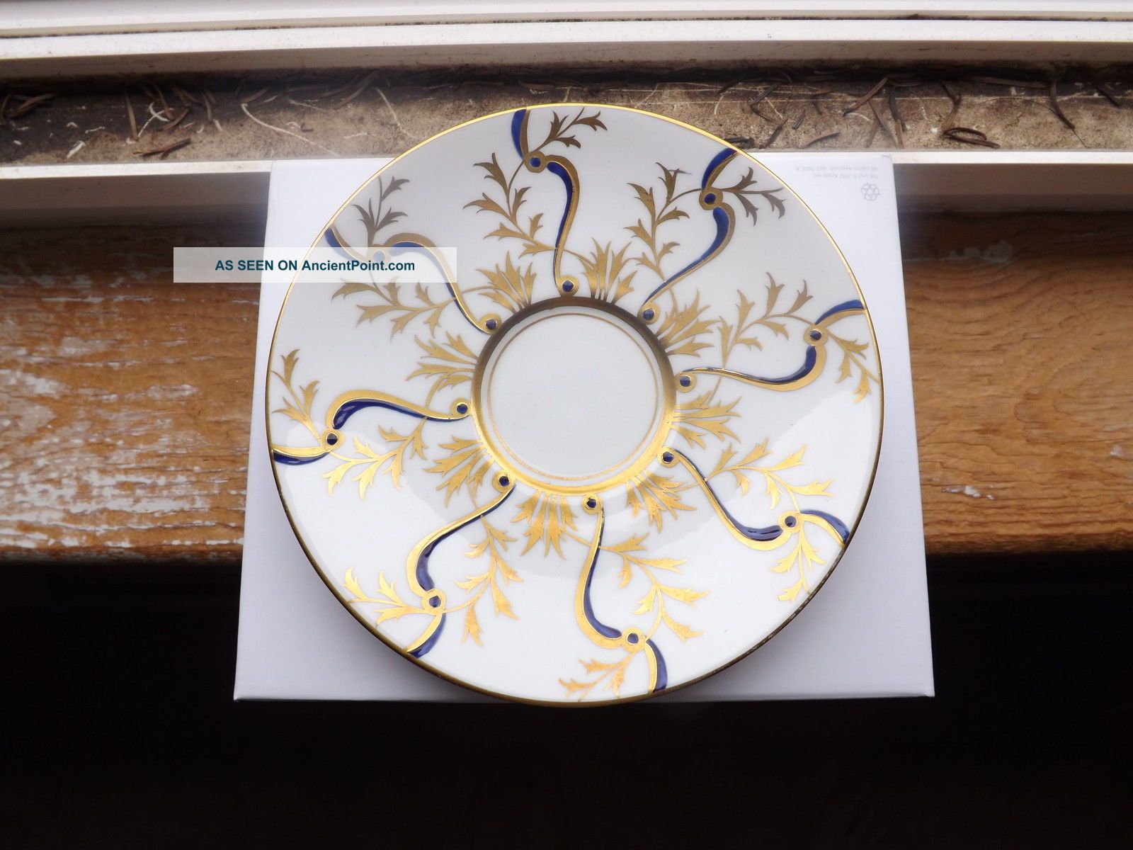 Porcelain Hand Painted Miniature Plate,  Design Royal Chelsea Cups & Saucers photo