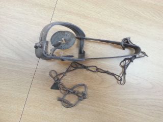 Vintage Steel Victor Small Animal Trap Primitive Hunting photo