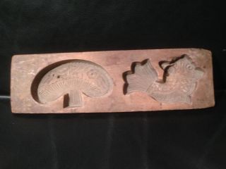 Vintage Primitive Antique Butter Or Dessert Mold Old 2 Shapes Must See photo
