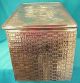 Antique Brass Coal 17 ¼” Tinder Scuttle Box Western Stagecoach Firewood Chest Metalware photo 6