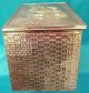 Antique Brass Coal 17 ¼” Tinder Scuttle Box Western Stagecoach Firewood Chest Metalware photo 7