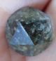 Antique Glass Kaleidoscope Button,  Faceted,  Angled,  Cap Buttons photo 1