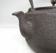F588: Japanese Iron Teakettle Tetsubin With Good Work,  Handle And Lid Teapots photo 2
