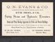 1800 ' S Otis Bros Steam Elevator Machinery Q.  N.  Evans Agent Ny Steampunk Card Other photo 1