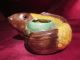 Antique Chinese Seal Colorful Glaze Stamped And Sealed Snake Fish Water Dropper Bowls photo 1