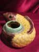 Antique Chinese Seal Colorful Glaze Stamped And Sealed Snake Fish Water Dropper Bowls photo 7