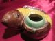 Antique Chinese Seal Colorful Glaze Stamped And Sealed Snake Fish Water Dropper Bowls photo 8
