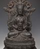 Tibetan Cast Iron Buddhist Statue Avalokiteshvara Chenrezig Bodhisattva Tibet photo 6