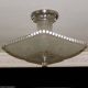Vintage 30s Hobnail Art Deco Ceiling Light Chandelier Glass Lamp 1 Of 2 Chandeliers, Fixtures, Sconces photo 1