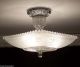 Vintage 30s Hobnail Art Deco Ceiling Light Chandelier Glass Lamp 1 Of 2 Chandeliers, Fixtures, Sconces photo 2