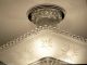 Vintage 30s Hobnail Art Deco Ceiling Light Chandelier Glass Lamp 1 Of 2 Chandeliers, Fixtures, Sconces photo 4