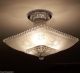 Vintage 30s Hobnail Art Deco Ceiling Light Chandelier Glass Lamp 1 Of 2 Chandeliers, Fixtures, Sconces photo 5