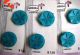 6 Vintage Scovill Dritz Holland Turquoise Buttons On 3 Cards New 7/8 
