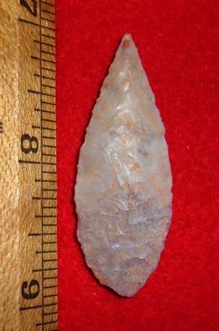 Fine Sahara Neolithic Willow Leaf Blade,  Collectible Ancient African Arrowhead photo