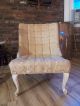 (2) Early Victorian Empire Gold Side Chair Pair Antique Sofa Seat Chippendale 1900-1950 photo 4