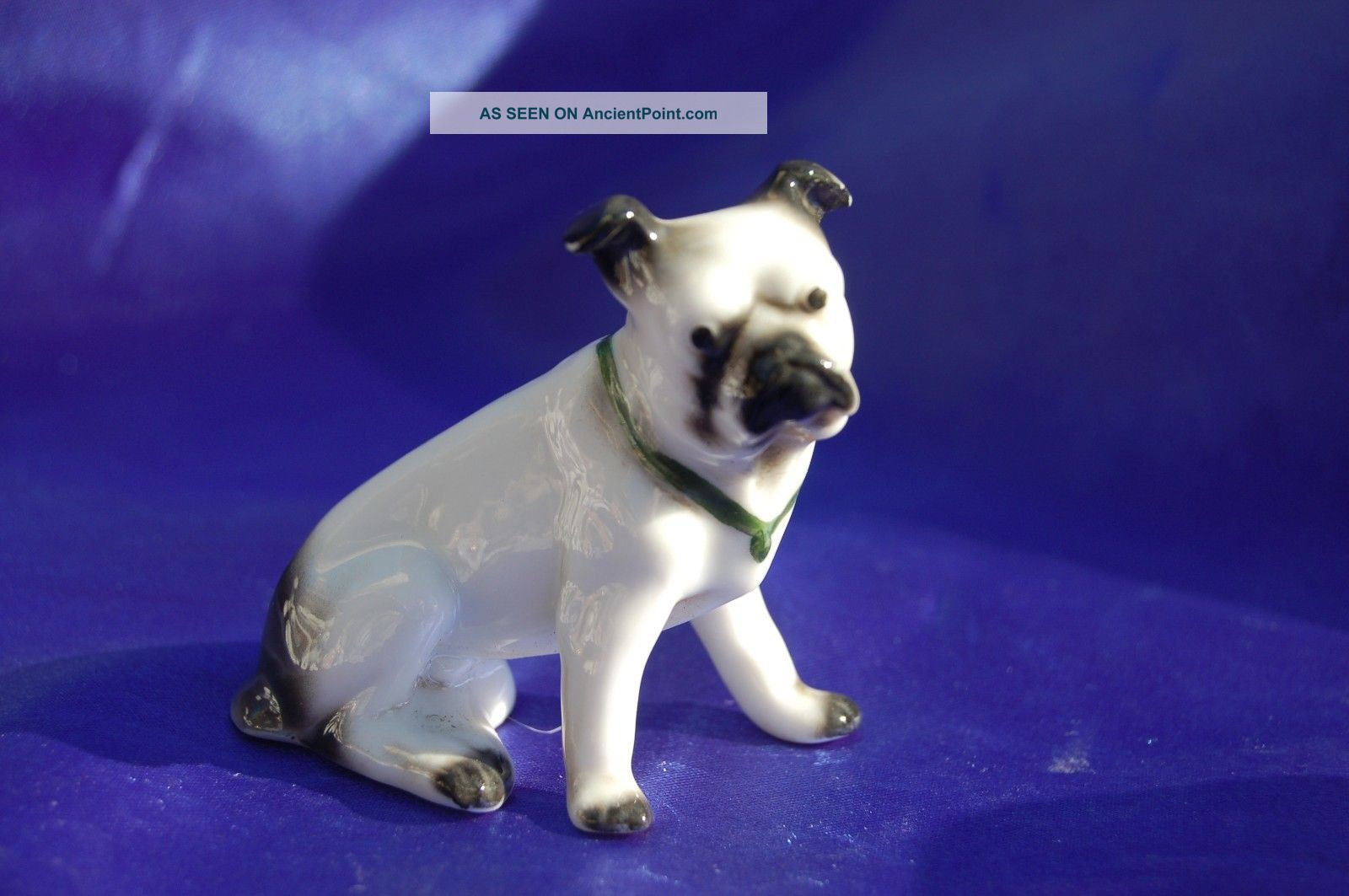 Antique Porcelain Old English Bulldog Bully Dog Numbered Foreign Pitbull Figurines photo