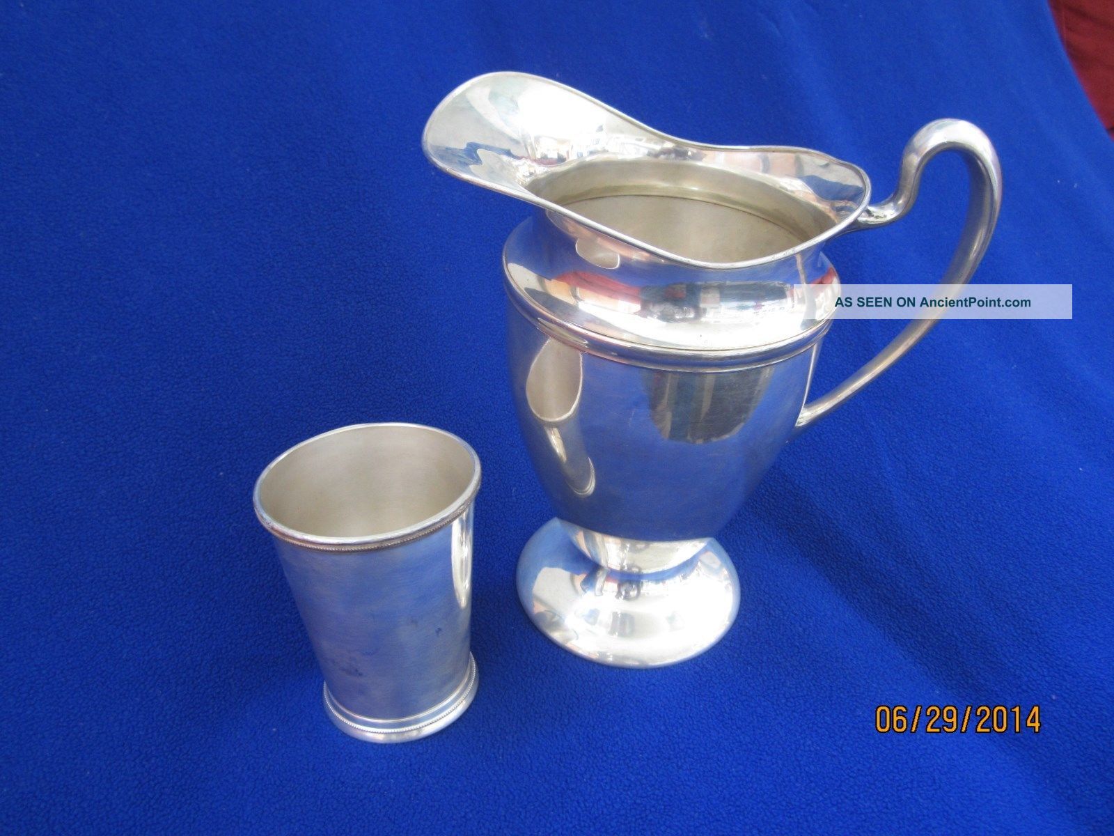 Antique Silverplate Pitcher By Queen City Silver Co.  & Cup International Silver Pitchers & Jugs photo