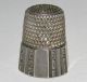 Antique Victorian Sterling Silver Simons Bros 1889 Ornate Scroll Panel Thimble Thimbles photo 1