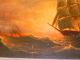 Late 1800s Huge American Antique Marine Oil Painting Luministic Seascape Other photo 2