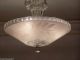 Vintage Amazing Art Deco Ceiiling Light Lamp Fixture Chandelier Chandeliers, Fixtures, Sconces photo 2