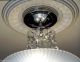 ((pretty)) ) 30s Vintage Ceiling Lamp Light Petite Chandelier Crystal Re - Wired Chandeliers, Fixtures, Sconces photo 2