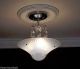 ((pretty)) ) 30s Vintage Ceiling Lamp Light Petite Chandelier Crystal Re - Wired Chandeliers, Fixtures, Sconces photo 5
