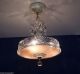 Ultra Sweet 1930s Art Deco Ceiling Light Chandelier Vintage Lamp Fixture Glas Chandeliers, Fixtures, Sconces photo 2