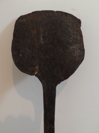 Antique Hand Forged Iron Open Hearth Oven Bread Peel.  1700 ' S To 1800 ' S. photo