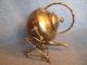 19th C.  Brass Teapot On Stand With Burner Metalware photo 9