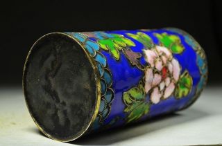Exquisite Chinese Fine Cloisonne Brush Pots - Flowers photo