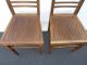 Pair Antique Plank Wood Accent Chairs Stamped Ny Hart Furnishers Eichster 1900-1950 photo 4
