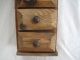 Old Wall Hanging Wood 4 Drawer Chest Primitive Rustic Great For Restoration Post-1950 photo 4