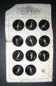 31 Antique Buttons La Mode Victorian Black Mourning Buttons On Cards Buttons photo 3