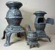 Three Vintage Antique Cast Iron Pot Belly Stove.  Child ' S Toy,  Salesman Sample Stoves photo 1