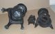Three Vintage Antique Cast Iron Pot Belly Stove.  Child ' S Toy,  Salesman Sample Stoves photo 3